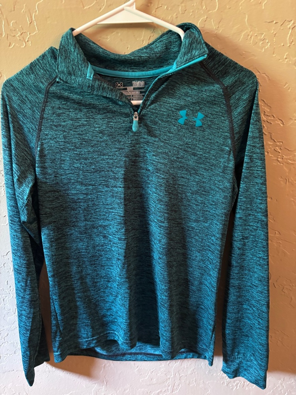 Under Armour Teal/Black Heather Quarter-Zip Pullover